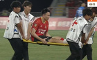 遼寧鐵人隊后衛栗鵬右脛骨骨折