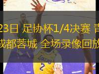 07月23日 足協杯1/4決賽 青島海牛vs成都蓉城 全場錄像回放