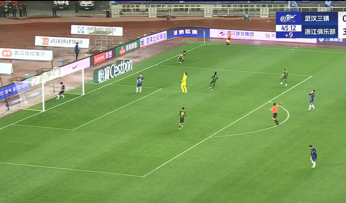 18歲王鈺棟中超處子球!三鎮后防白給,浙江半場4-0領先