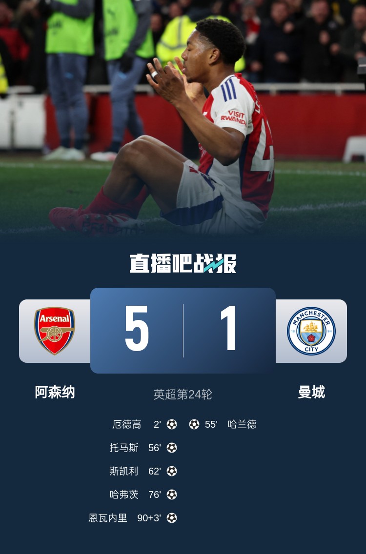 硬氣槍手無畏強敵!阿森納本賽季5-1碾壓曼城,3-0完勝皇馬